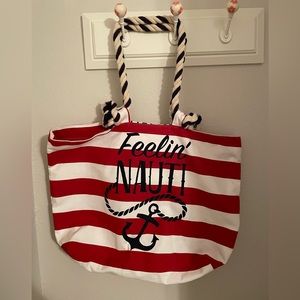 Large canvas over the shoulder tote bag